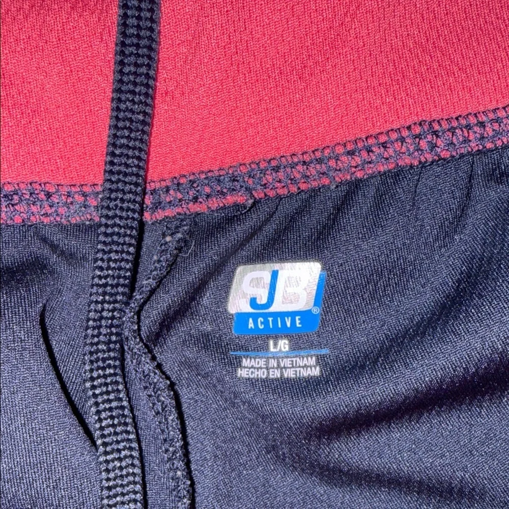 Coral & navy Tracksuit Set ecclectic grandpa, athlesuire, athletic, exercise Lg